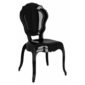 Czarne eleganckie krzesło ludwik - Rivio