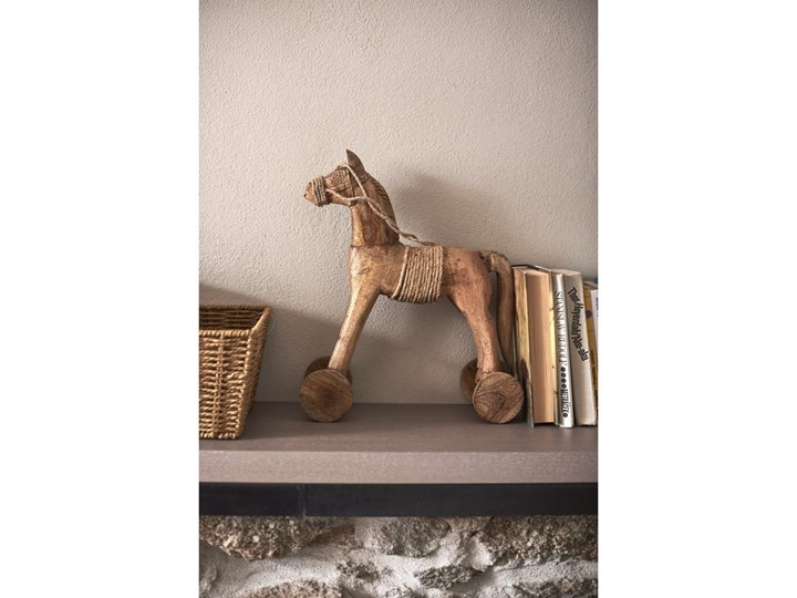Dekoracyjna figurka z drewna w kształcie konia Antic Line Cheval, wys. 31 cm Kategoria Figury i rzeźby Drewno Zwierzęta Kolor Brązowy