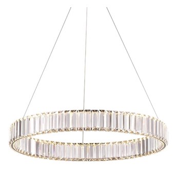 Bohemia 80 - żyrandol kryształowy LED pierścień ring 80cm złoty