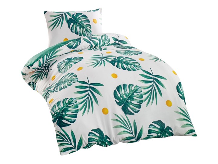 SELSEY Komplet pościeli Monstera 140x220 cm z poszewką na poduszkę 50x70 cm 160x200 cm Bawełna syntetyczna Pomieszczenie Pościel do sypialni Poliester Bawełna Kategoria Komplety pościeli