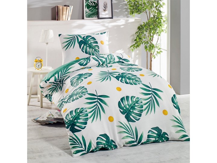 SELSEY Komplet pościeli Monstera 140x220 cm z poszewką na poduszkę 50x70 cm Bawełna Poliester 160x200 cm Pomieszczenie Pościel do sypialni Bawełna syntetyczna Kategoria Komplety pościeli