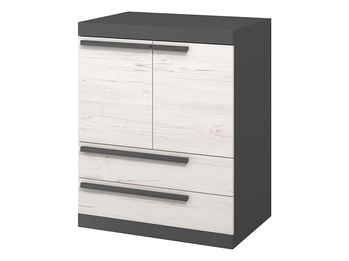 SELSEY Komoda Asuan Szerokość 110 cm Głębokość 41 cm Sosna Płyta MDF Wysokość 101 cm Z szafkami i szufladami Pomieszczenie Sypialnia Drewno Szerokość 80 cm Pomieszczenie Pokój nastolatka