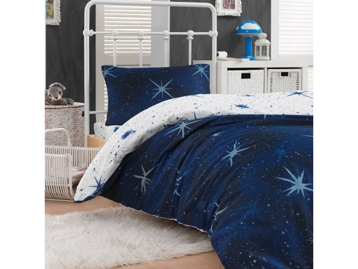 SELSEY Komplet pościeli Universe 160x220 cm z poszewką na poduszkę 50x70 cm i z prześcieradłem granatowa Poliester Bawełna syntetyczna 160x240 cm 160x200 cm Bawełna Pomieszczenie Pościel do sypialni