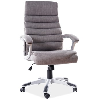 Szary fotel biurowy z tkaniny Q-087