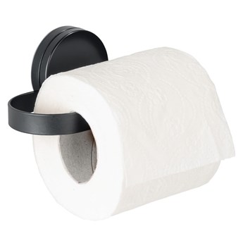 Czarny uchwyt na papier toaletowy Wenko Static-Loc® Pavia