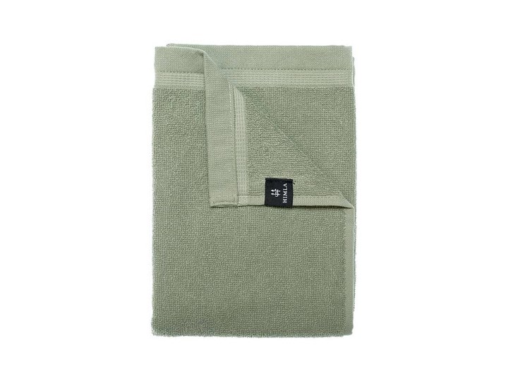 2-pak zielone Sage ręczniki Lina OEKO-TEX z lnu i bawełny 70x140 HIMLA 30x30 cm Bawełna 70x140 cm Komplet ręczników Frotte Kolor Zielony Kolor Brązowy