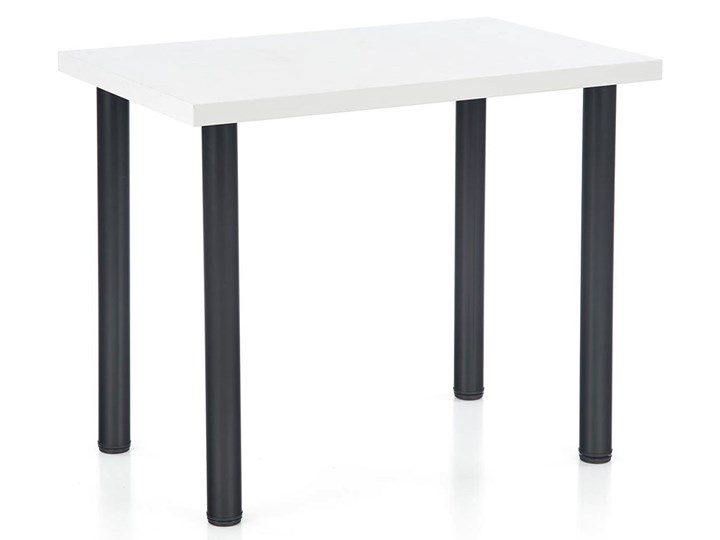 Biały nowoczesny stół do małej kuchni - Berso 2X Stal Rozkładanie Płyta MDF Wysokość 75 cm Drewno Styl Minimalistyczny