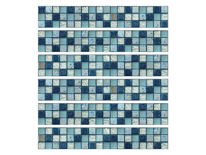 Komplet 6 naklejek ściennych Ambiance Friezes, 5x30 cm Na płytki Na ścianę Wzór Geometria Kategoria Naklejki