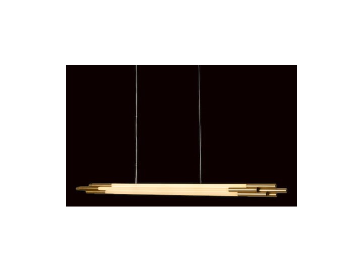 Hive T - nowoczesna lampa stołowa - kokon Szkło Lampa z kloszem Mosiądz Metal Styl Nowoczesny