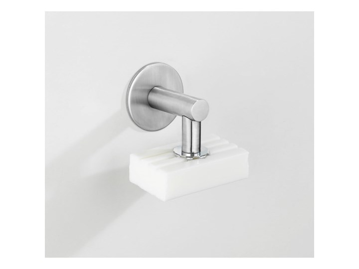 Magnetyczna mydelniczka ze stali nierdzewnej Wenko Turbo-Loc® Matte Mydelniczki Metal Kategoria Mydelniczki i dozowniki