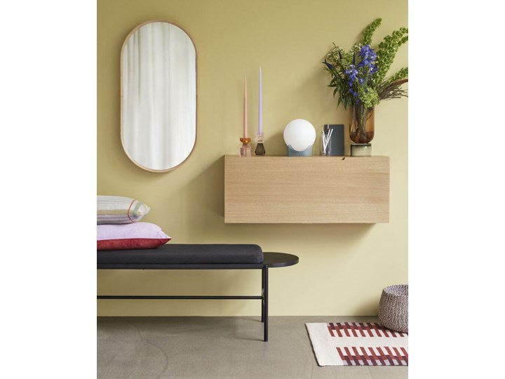 Lustro Mercury 48x95 cm naturalne Pomieszczenie Przedpokój Owalne Kolor Złoty