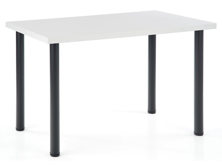 Biały minimalistyczny stół - Berso 3X Wysokość 75 cm Wysokość 120 cm Stal Płyta MDF Drewno Średnica