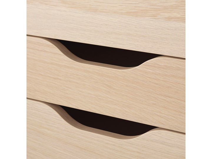 IKEA ALEX Biurko, Biała bejca/imit. dębu, 100x48 cm Stal Szerokość 100 cm Płyta MDF Kategoria Biurka
