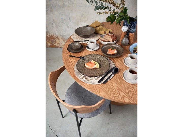Biała rattanowa mata stołowa Tiseco Home Studio, ⌀ 36 cm Tkanina Kolor Biały Podkładka pod talerz Kategoria Podkładki kuchenne