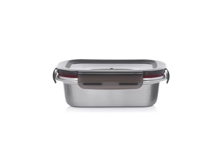 Pojemnik na żywność lunchbox prostokątny DUKA IDEAL 600 ml srebrny metal Żaroodporny Na lunch Typ Pojemniki Tworzywo sztuczne Kategoria Pojemniki i puszki