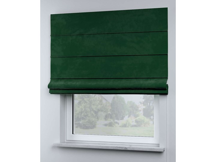 Roleta rzymska Billie, butelkowa zieleń, szer.80 × dł.170 cm, Posh Velvet