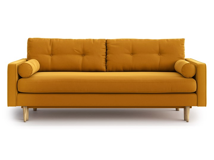 Sofa Esme z funkcją spania, Golden Velvet Amerykanka Nóżki Na nóżkach
