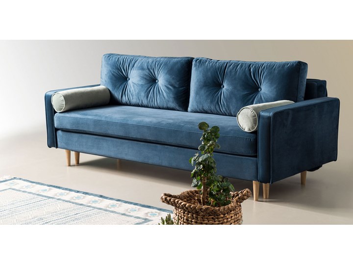 Sofa Esme z funkcją spania, Golden Velvet Rozkładanie Rozkładana Amerykanka Styl Klasyczny