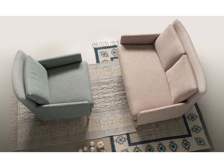 Sofa Annika 3-osobowa, Navy Blue Stała konstrukcja Głębokość 80 cm Nóżki Na nóżkach