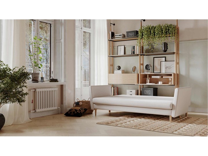 Sofa Joleen 3 osobowa z funkcją spania, Marshmallow Głębokość 88 cm Funkcje Z pojemnikiem na pościel