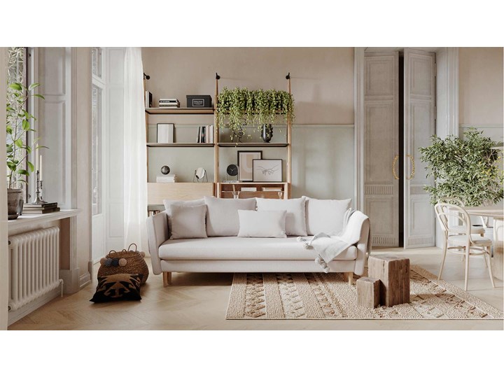 Sofa Joleen 3 osobowa z funkcją spania, Marshmallow Głębokość 88 cm Wielkość Trzyosobowa