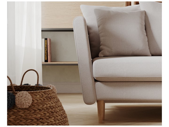 Sofa 2-osobowa Joleen, Golden Velvet Stała konstrukcja Głębokość 88 cm Materiał obicia Tkanina