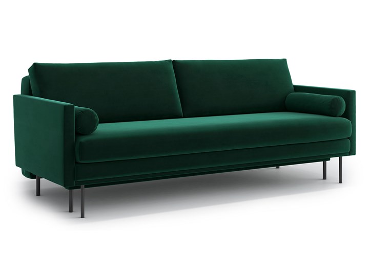 Sofa Blues z funkcją spania, Bottle Green Głębokość 95 cm Typ Gładkie Wersalka Powierzchnia spania 140x195 cm
