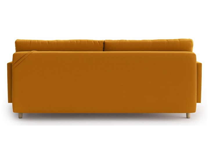 Sofa Amy z funkcją spania, Golden Velvet Głębokość 95 cm Szerokość 210 cm Stała konstrukcja Rozkładanie Rozkładana