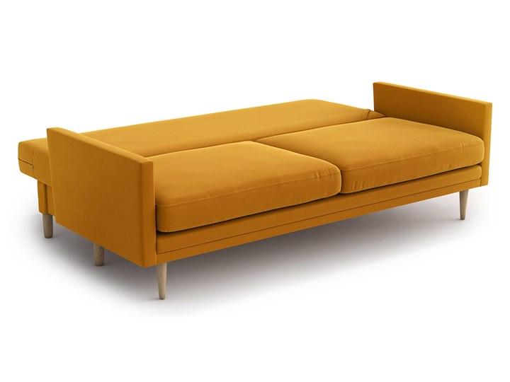 Sofa Emilly z funkcją spania, Golden Velvet Szerokość 210 cm Stała konstrukcja Głębokość 95 cm Kategoria Sofy i kanapy