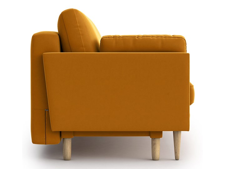 Sofa Emilly z funkcją spania, Golden Velvet Szerokość 210 cm Głębokość 95 cm Stała konstrukcja Kategoria Sofy i kanapy Rozkładanie Rozkładana