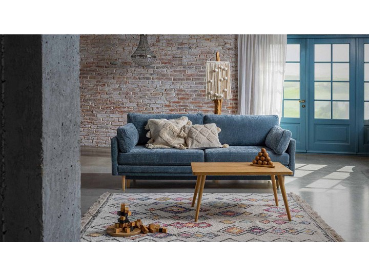 Sofa Emilly z funkcją spania, Caper Pomieszczenie Salon Głębokość 95 cm Amerykanka Wielkość Dwuosobowa