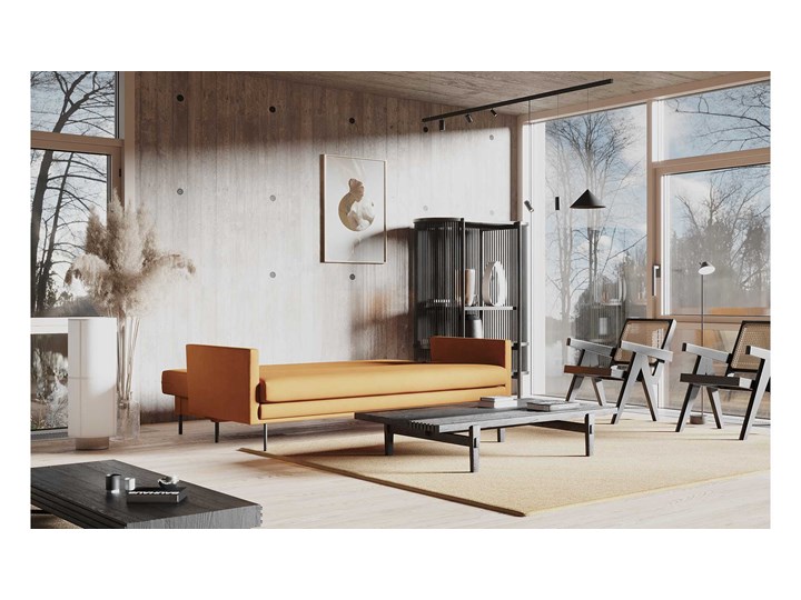 Sofa Blues z funkcją spania, Bottle Green Głębokość 95 cm Wersalka Boki Z bokami