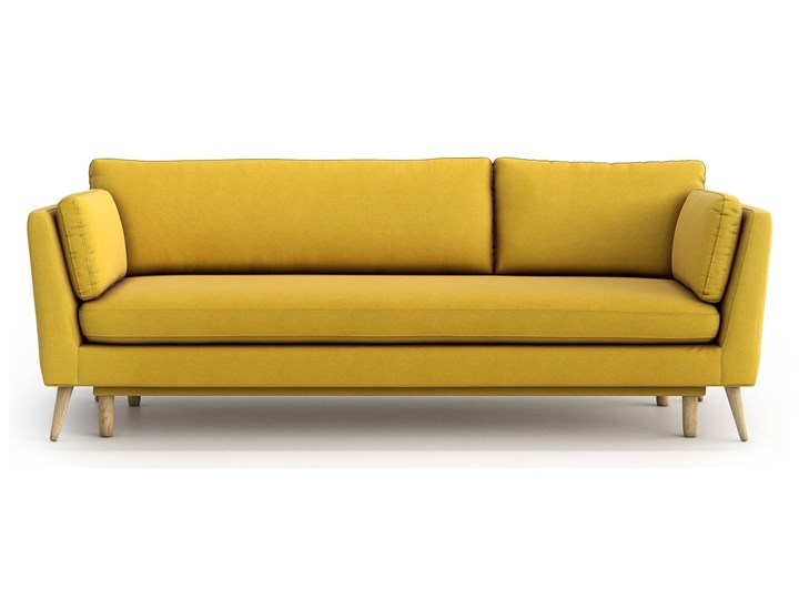 Sofa Jane 3-osobowa z funkcją spania, Canary Wersalka Materiał obicia Tkanina Głębokość 95 cm Szerokość 236 cm Boki Z bokami