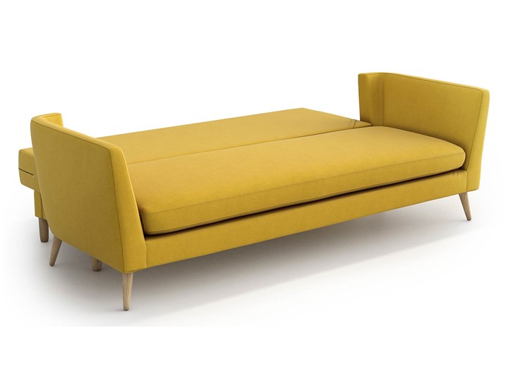 Sofa Jane 3-osobowa z funkcją spania, Canary Typ Gładkie Głębokość 95 cm Szerokość 236 cm Wersalka Boki Z bokami