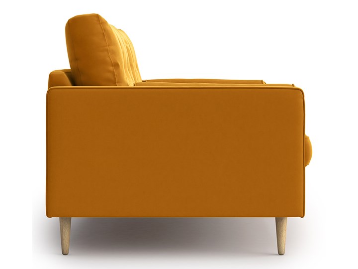 Sofa Esme 3-osobowa, Golden Velvet Boki Z bokami Stała konstrukcja Wielkość Trzyosobowa