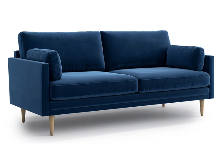 Sofa Emilly 3-osobowa, Navy Blue Szerokość 191 cm Stała konstrukcja Głębokość 96 cm Styl Nowoczesny