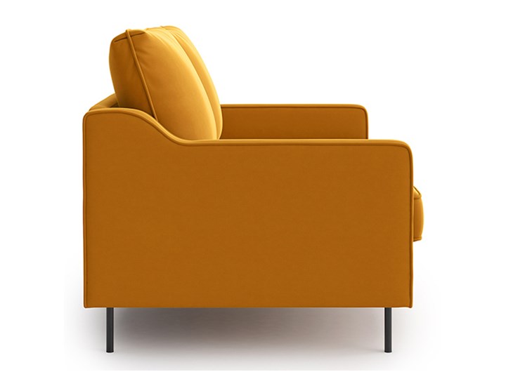 Sofa Abbe 2-osobowa, Golden Velvet Głębokość 92 cm Szerokość 145 cm Stała konstrukcja Nóżki Na nóżkach