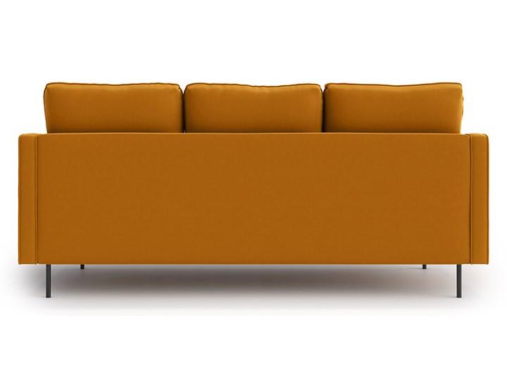 Sofa Abbe 3-osobowa, Golden Velvet Głębokość 92 cm Szerokość 191 cm Kolor Żółty Stała konstrukcja Wielkość Trzyosobowa