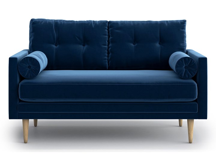 Sofa Amy 2-osobowa, Navy Blue Amerykanka Styl Nowoczesny Typ Gładkie