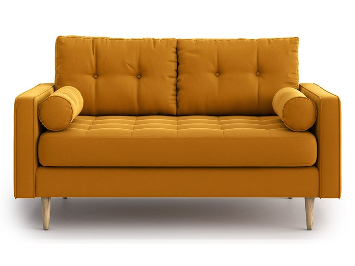 Sofa Esme II pikowana 2-osobowa, Golden Velvet Amerykanka Rozkładanie