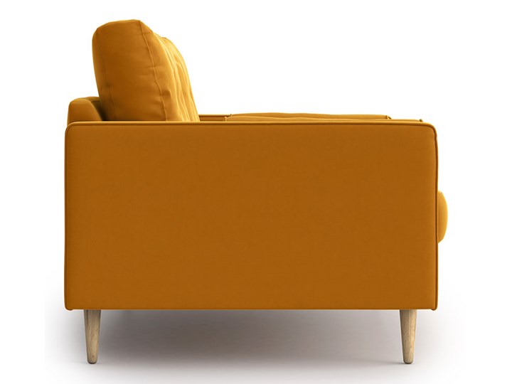Sofa Esme II pikowana 2-osobowa, Golden Velvet Materiał obicia Tkanina Amerykanka Typ Pikowane