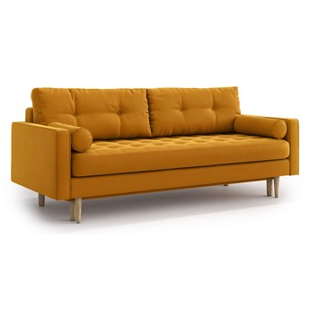 Sofa Esme II pikowana z funkcją spania, Golden Velvet
