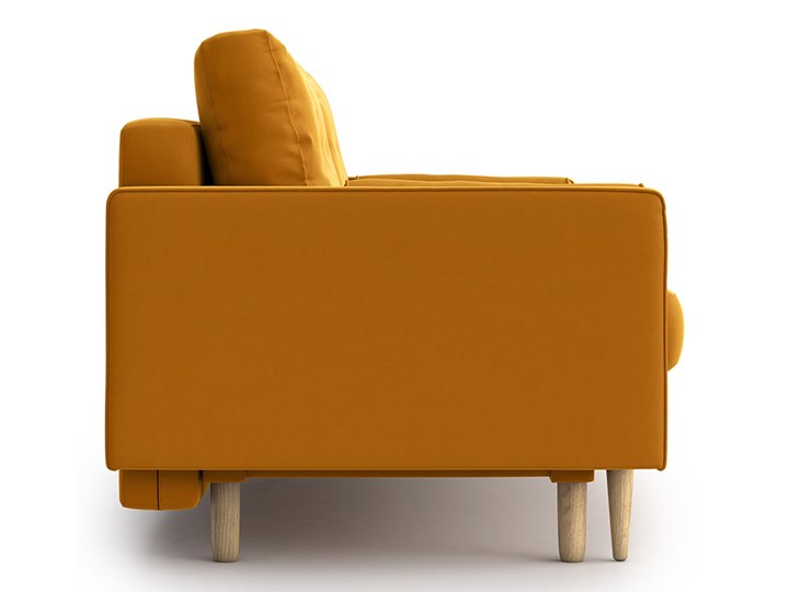 Sofa Esme II pikowana z funkcją spania, Golden Velvet Typ Pikowane Amerykanka Powierzchnia spania 137x195 cm