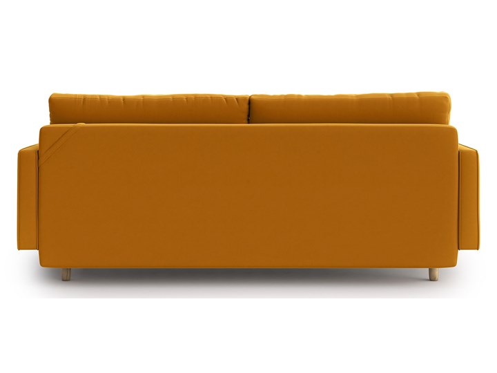 Sofa Esme II pikowana z funkcją spania, Golden Velvet Materiał obicia Tkanina Amerykanka Boki Z bokami