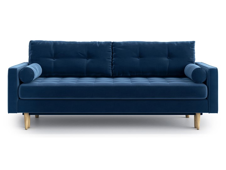 Sofa Esme II pikowana z funkcją spania, Navy Blue Pomieszczenie Salon Stała konstrukcja Styl Klasyczny