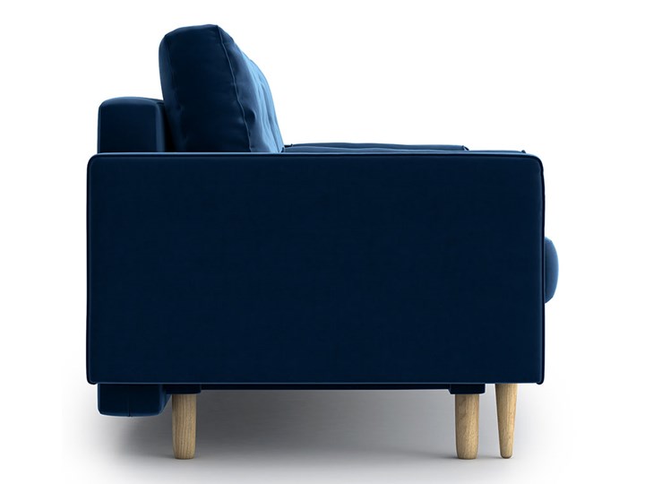 Sofa Esme II pikowana z funkcją spania, Navy Blue Stała konstrukcja Styl Klasyczny