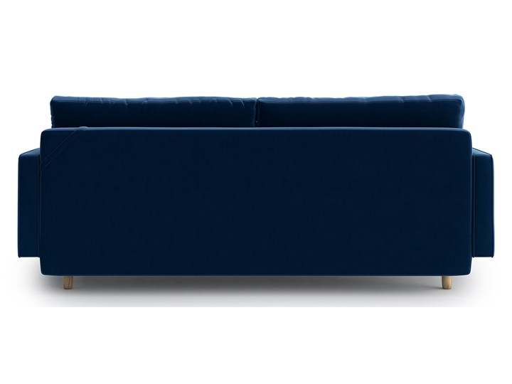Sofa Esme II pikowana z funkcją spania, Navy Blue Stała konstrukcja Styl Klasyczny Powierzchnia spania 137x195 cm