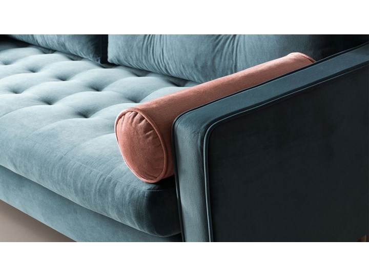 Sofa Esme II pikowana z funkcją spania, Admiral Szerokość 217 cm Głębokość 95 cm Stała konstrukcja Typ Gładkie