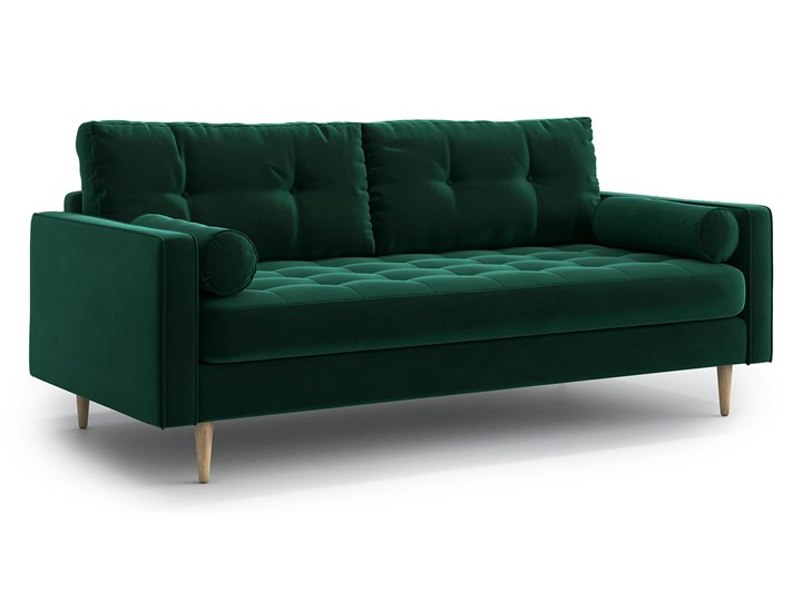 Sofa Esme II pikowana 3-osobowa, Bottle Green Amerykanka Kolor Zielony