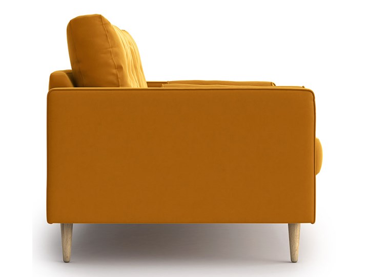 Sofa Esme II pikowana 3-osobowa, Golden Velvet Materiał obicia Tkanina Amerykanka Funkcje Bez dodatkowych funkcji